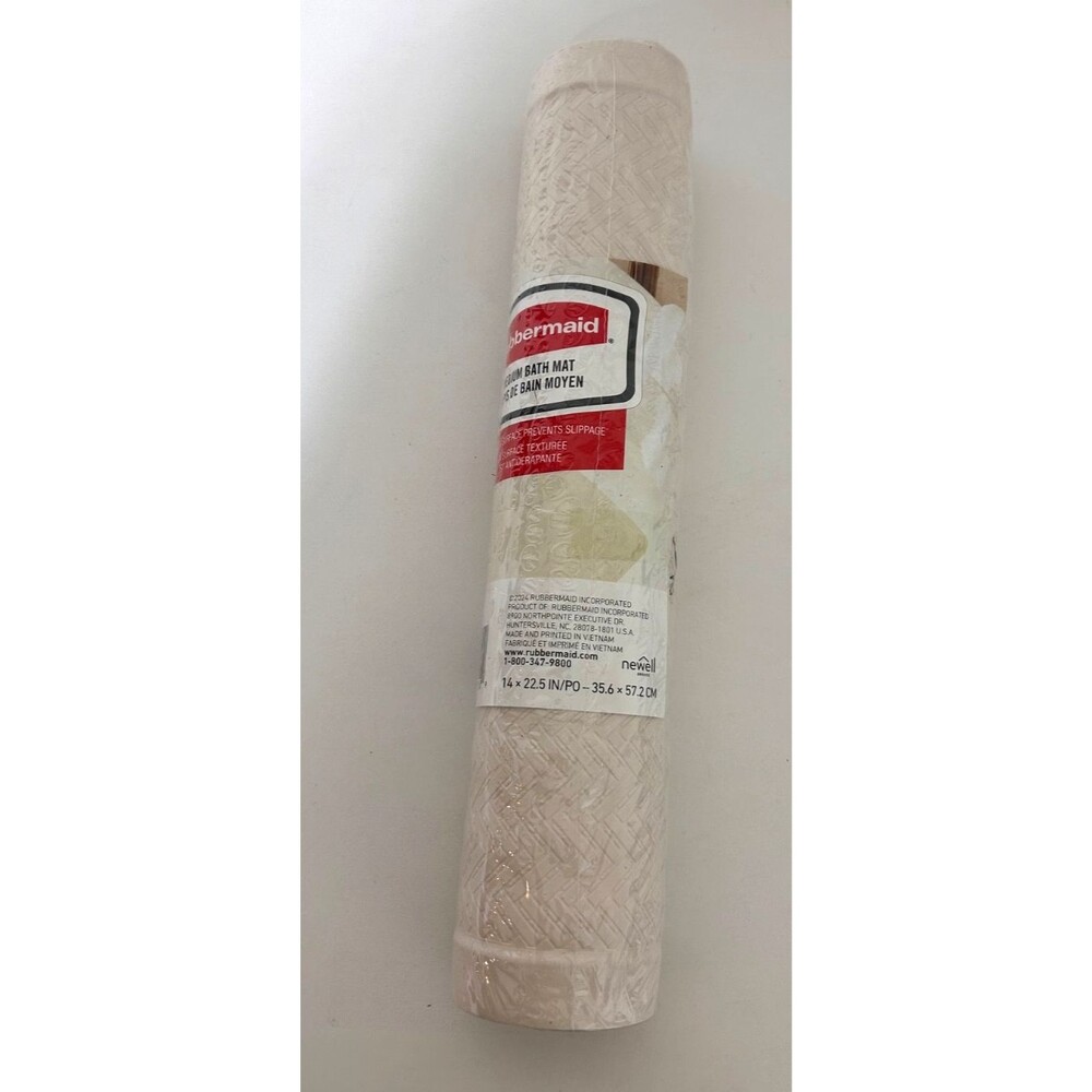Rubbermaid‎ 1982724 Medium Bath Mat 22.5" L 14" Wide Off White